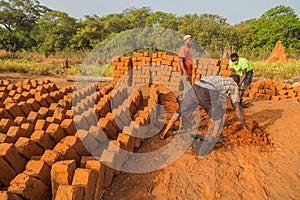 Africa brick workers
