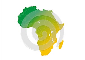 Africa Continent Gradation