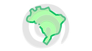 africa continent Icon Animation