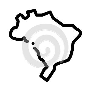 Africa continent icon vector outline symbol illustration