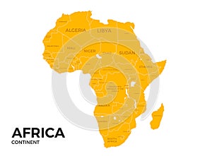 Africa continent Location Map photo