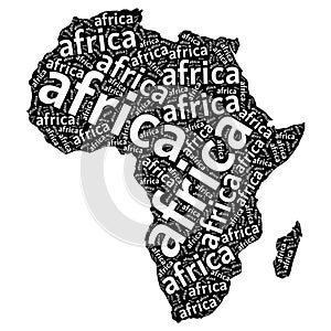 Africa continent map. isolated white background