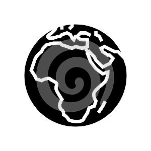 africa earth planet map glyph icon vector illustration