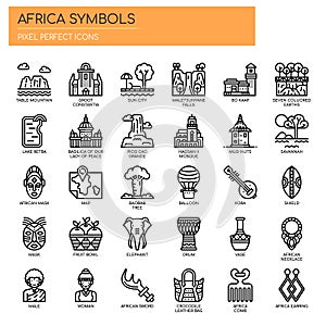 Africa Elements , Pixel Perfect Icons