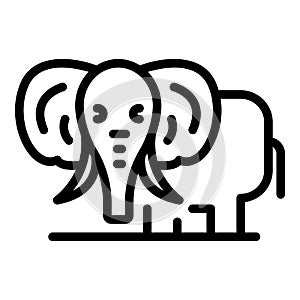 Africa elephant icon, outline style