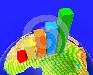 Africa Graph Indicates Financial Report And Analysis