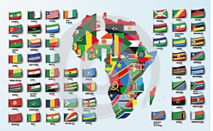 the africa map divided by countries