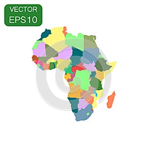 Africa map icon. Business cartography concept Africa pictogram.