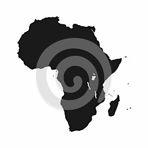 Africa map. Monochrome Africa continent icon