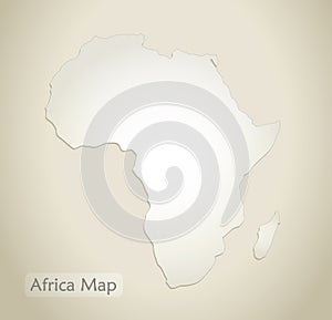 Africa map old paper background