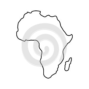 Africa map silhouette