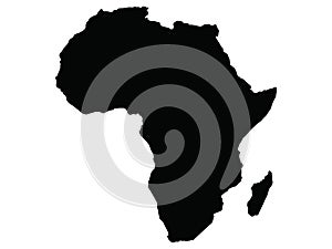 Africa Map silhouette vector art