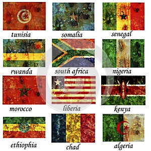 Africa most important old flags