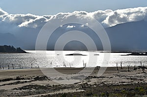 Africa- Panoramic Landscape of the Almost Empty Cape Town Reservoir