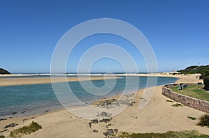 Africa- Panoramic Landscape of Kenton-on-Sea South Africa River Mouth