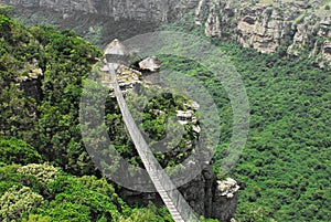 Africa- Panoramic Overview of the Beautiful Oribi Gorge and Foot Bridge