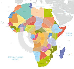 El único Estados mapa político. cada países su qué 