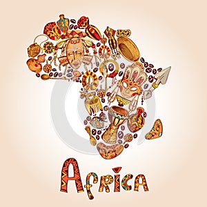 Africa sketch concept