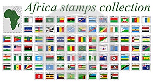 Africa stamps collection