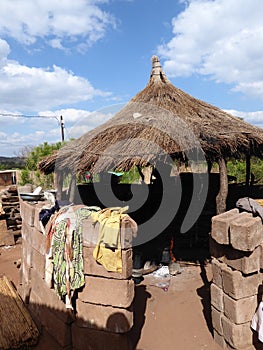 Africa village huts zambia trip