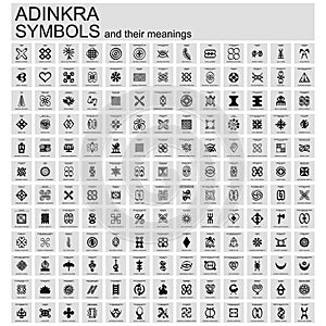 African Adinkra symbols with their meanings