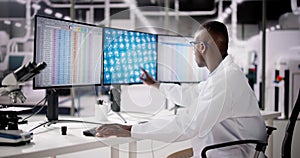 African American Analyzing Spreadsheet Data