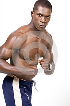 African American bodybuilder