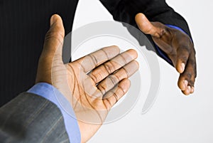 African american business handshake