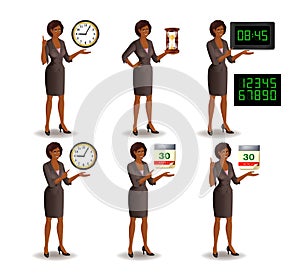 African American business woman deadline set