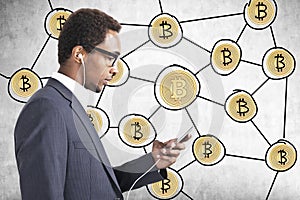 African American businessman, bitcoin network