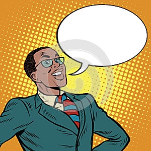 African American businessman says the comic bubble