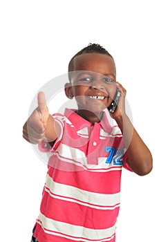 African American child black telephone 1