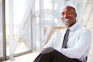 African American corporate businessman, horizontal portrait