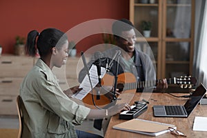 African-American Couple Composing Music