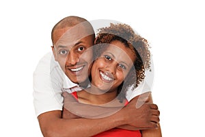 African American Couple Isolated On White