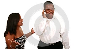 African American Couple Miscommunication