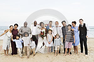 African American couple`s wedding day