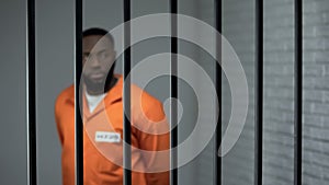 African american criminal serving sentence in prison, human trafficking, abuser