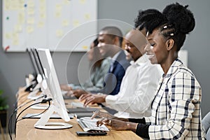 African American Customer Call Center Agent