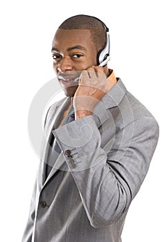 African american customer support operator