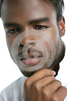 African american cute black young man portrait