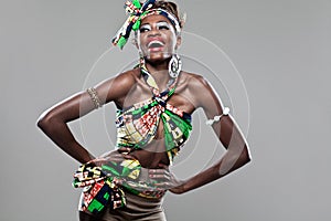 African-american fashion model.