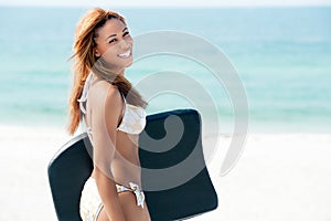 African American Girl on the Beach