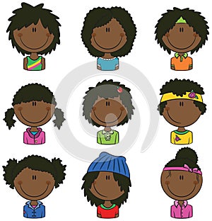 African-American girls avatars