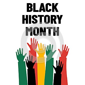 African American History. African American History. Vector illustration with hands