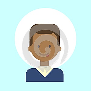 African American Male Showing Tongue Emotion Profile Icon, Man Cartoon Portrait Happy Smiling Face