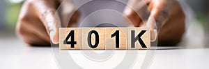 African American Man With 401K Blocks