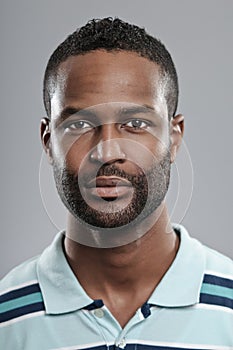 African American Man Blank Expression