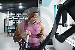 african american man in the gym.