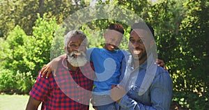 African American man spending time with his father and his son